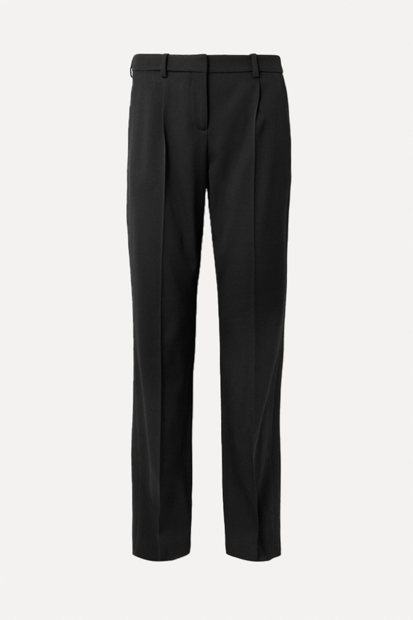 Pleated Stretch-Wool Straight-Leg Pants from Balenciaga