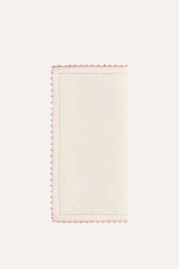 Set Of 4 Piquillos Blush Cocktail Napkins from Devagar