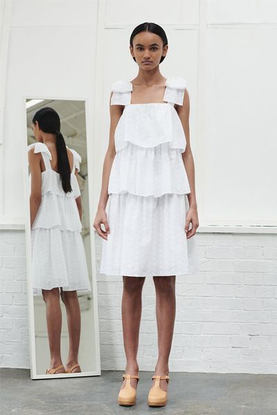 Mila White Broderie Dress