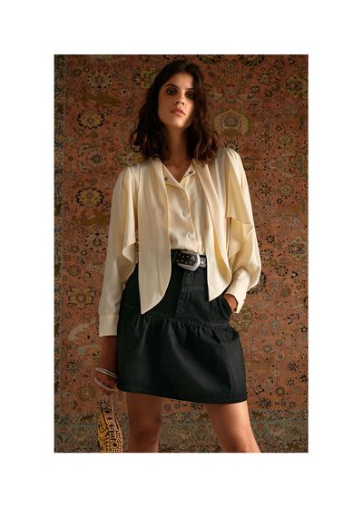 Neck Tie Twill Blouse, £49