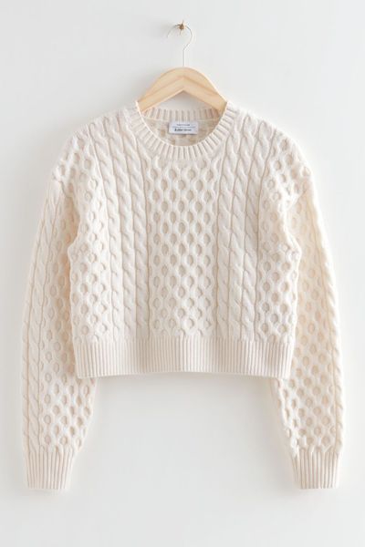 Relaxed Cable Knit Jumper  from & Other Stories