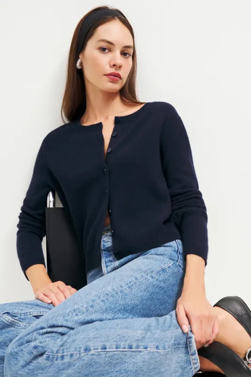 Clara Cashmere Crew Cardigan from Reformation