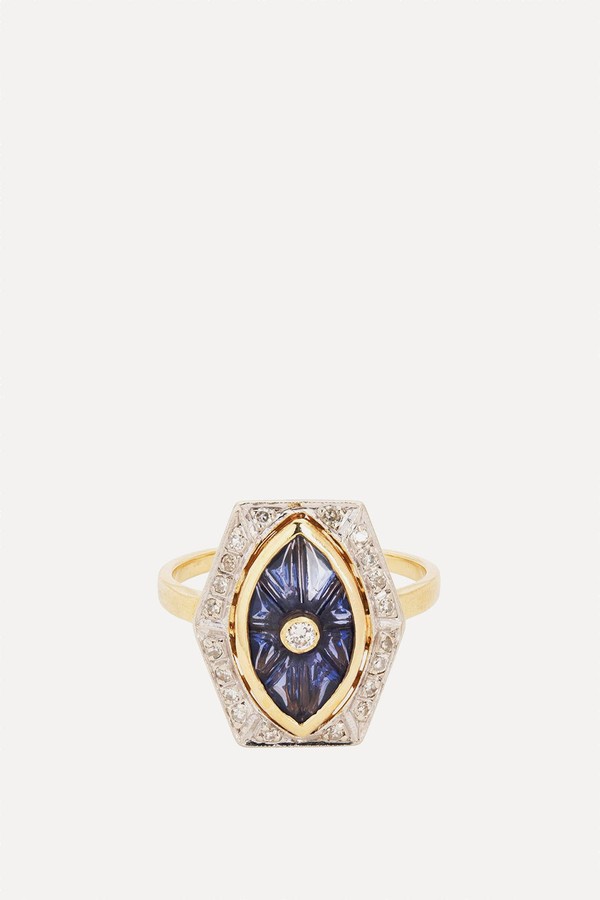 Sapphire & Diamond Cocktail Ring
