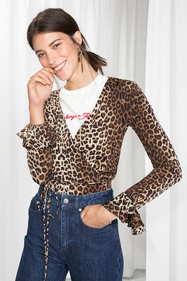 Leopard Print Wrap Top from & Other Stories