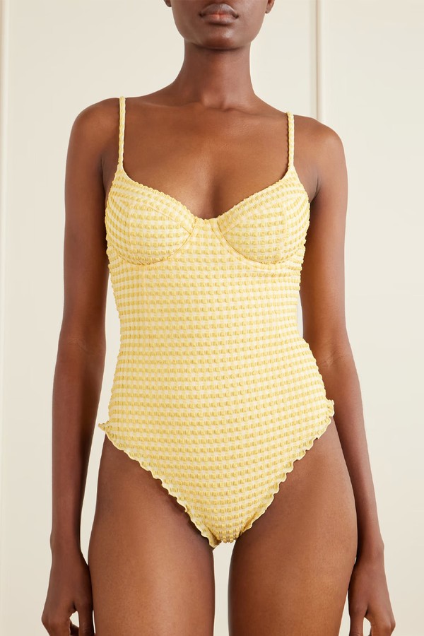 Suni Checked Swimsuit from Simkhai