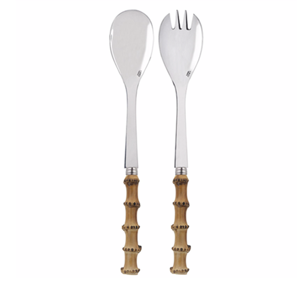 Bamboo Handle Salad Serving Set