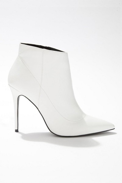 White Ailise Pointed Stiletto Boots