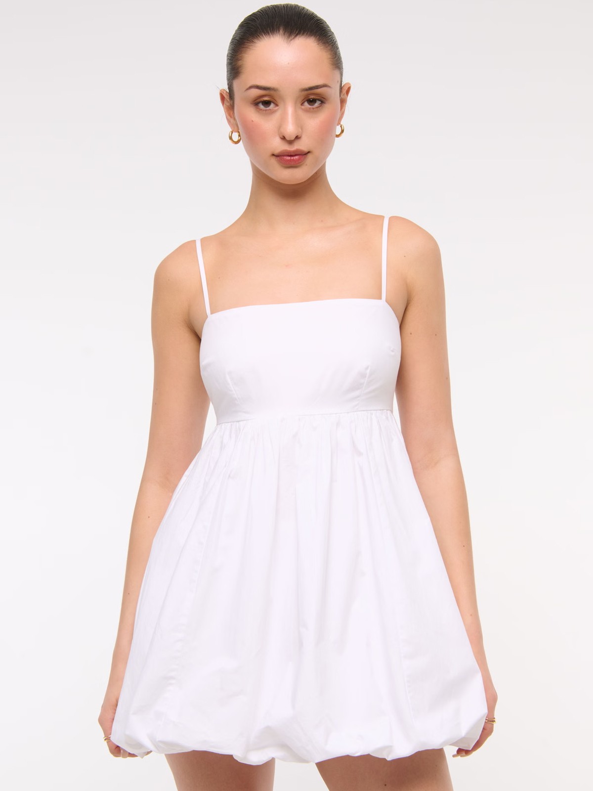 Babydoll Bubble Hem Mini Dress