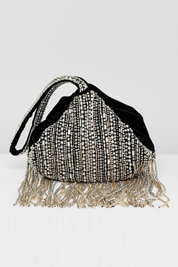 Embellished Fringed Bag from Accessorize