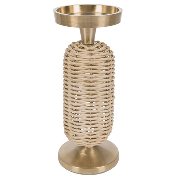 Wicker Weave Pillar Candle Holder from By Amara