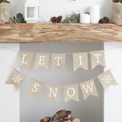 'Let It Snow' Hessian Christmas Bunting from Be Merry and Bright