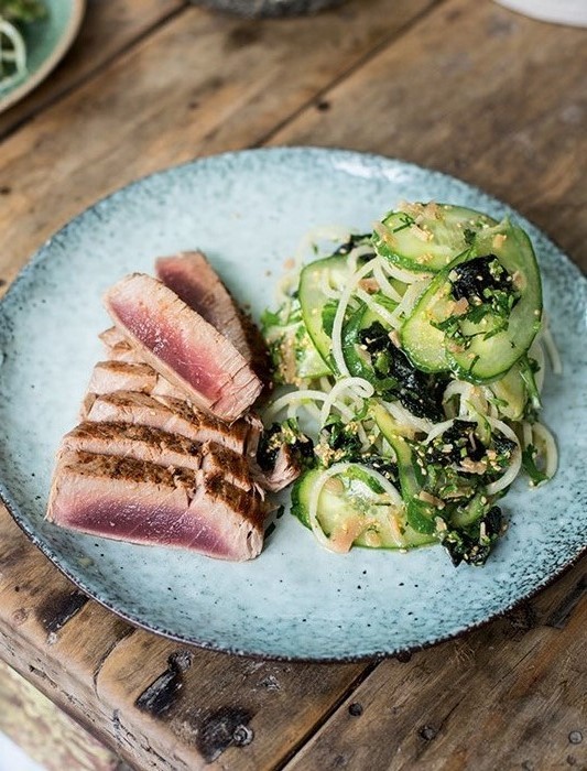 Seared Tuna, White Radish & Sesame Salad