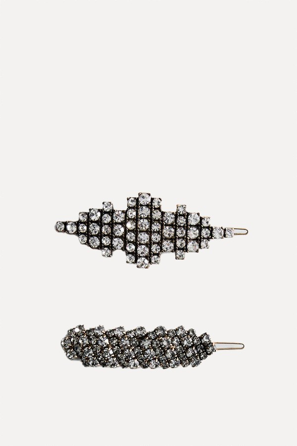 Pack Of 3 Crystal Hair Barrettes from Mango