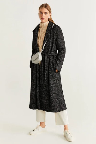 Belted Wool Coat from Mango