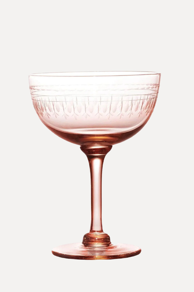 Rose Crystal Champagne Saucers from The Vintage List