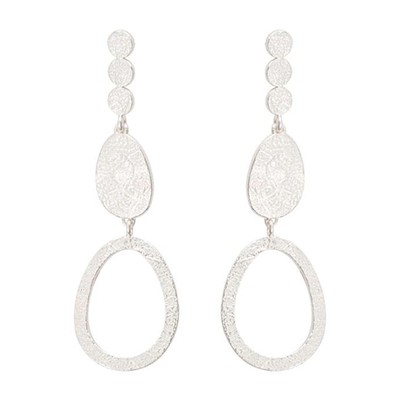 Neveah Three Dot & Oval Statement Drop Earrings from Oliver Bonas