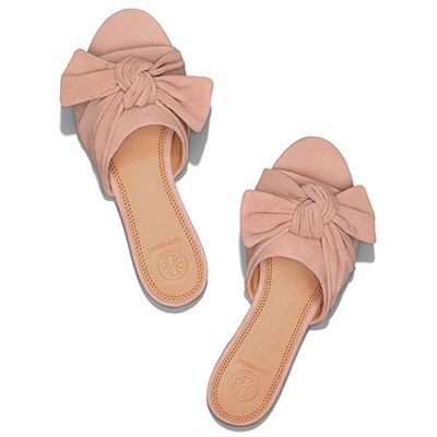 Annabelle Suede Bow Slide