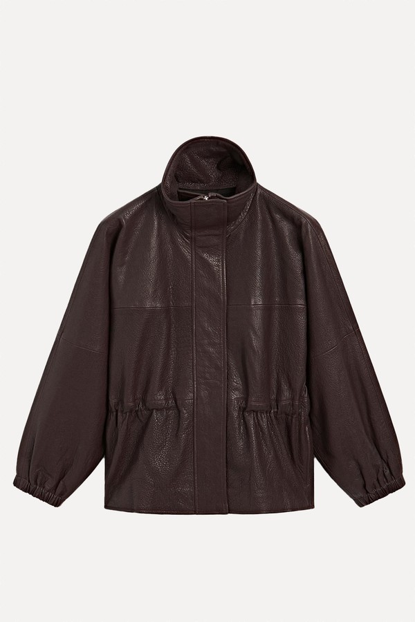 x from Nappa leather jacket, £449 | Massimo Dutti