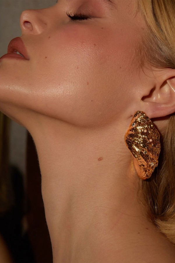 18ct Gold-Plated Maya Stud Earrings from By Alona