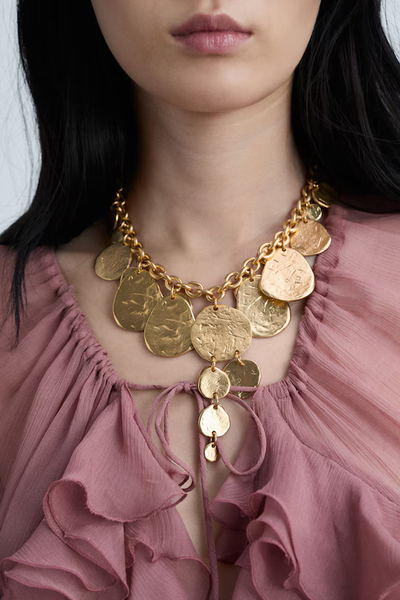 Coin Waterfall Necklace from Mango