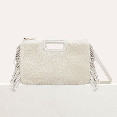 M Duo Clutch In Leather from Maje