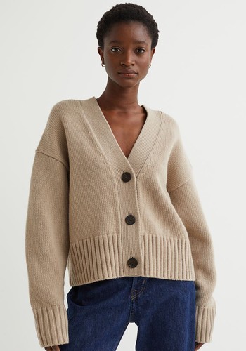 Knitted Wool Cardigan from H&M