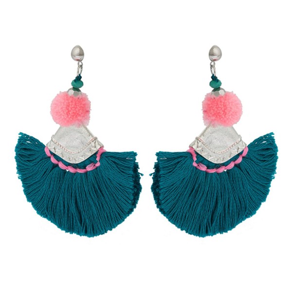 Pep Pom Pom Tassel Drop Earrings from Oliver Bonas