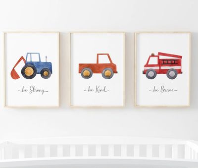 Watercolour Cars And Vehicles Prints from Sweet Pea By Natalie