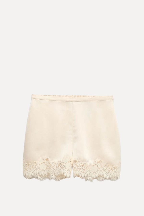 Satin Lace Trim Shorts from Marks & Spencer