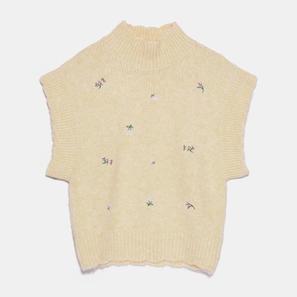 Floral Embroidered Waist Coat from Zara