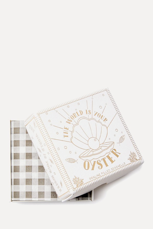 The World Is Your Oyster Chocolate Gift Box 50g from THE CHOCOLATE GIFT COMPANY