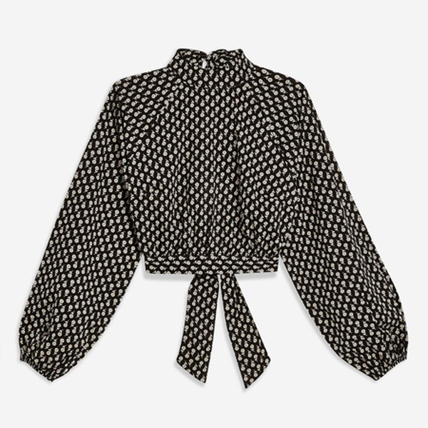 Open Back Top In Ditsy Print from Topshop