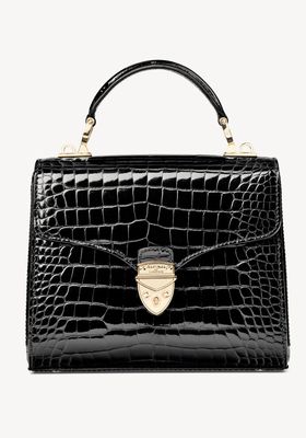 Patent Croc Handbag from Aspinal Of London