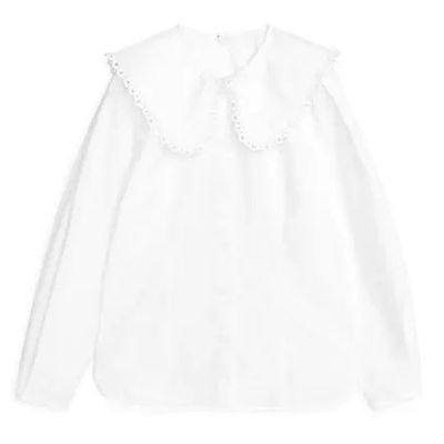 Embroidered Poplin Blouse from Arket
