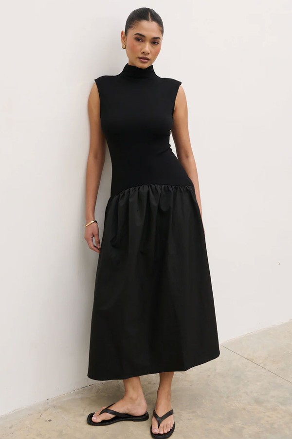 Naia Drop Waist Sleeveless Midaxi Dress from Pretty Lavish