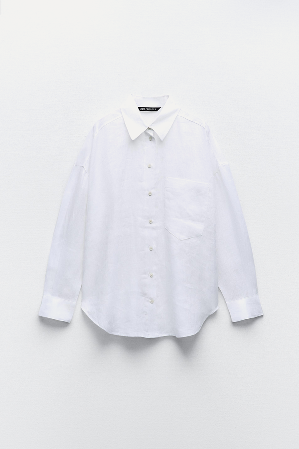 100% Linen Basic Shirt from Zara