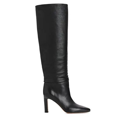 Knee-High Slouch Leather Boots from Arket
