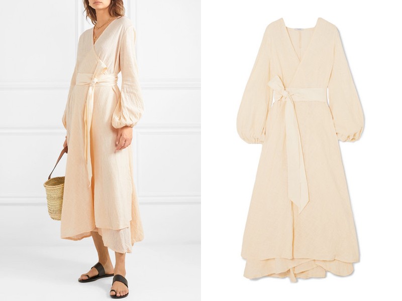 Gaia Cotton-Gauze Wrap Maxi Dress from Kalita