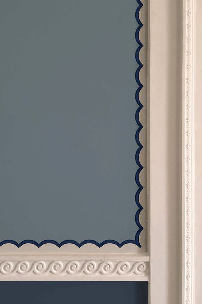 Scalloped Border In Dark Blue from Ottoline