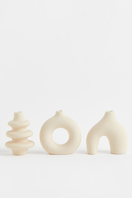 3-Pack Mini Stoneware Vases from H&M