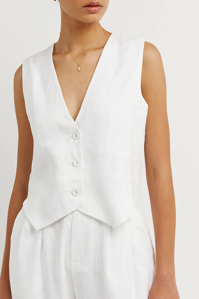 Banks Linen Vest, $75 | Dissh