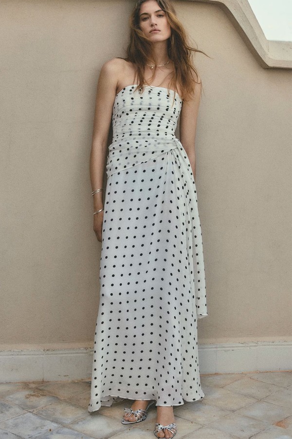 A-Line Polka-Dot Dress