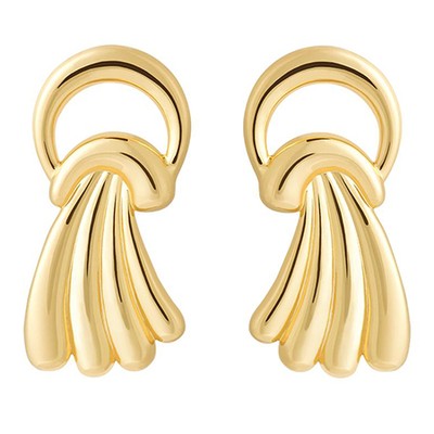 Waterfall Stud Earrings In Gold