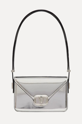 Small Shoulder Letter Bag In Mirror-Effect Calfskin from Valentino Garavani