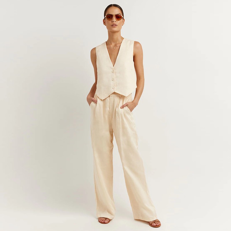 Linen Vest, $75 & Pants, $94 | Diish