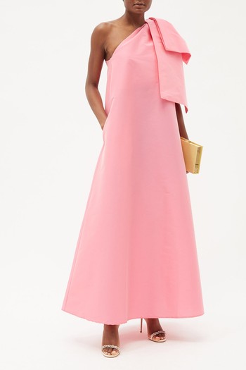 Winne Bow-Shoulder Gown from Bernadette