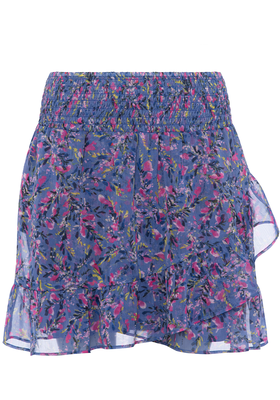 Flores Crinkle Midi Skirt