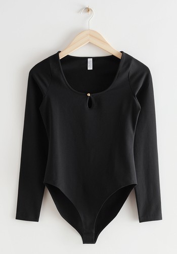 Keyhole Scoop Neck Bodysuit from & Other Stories