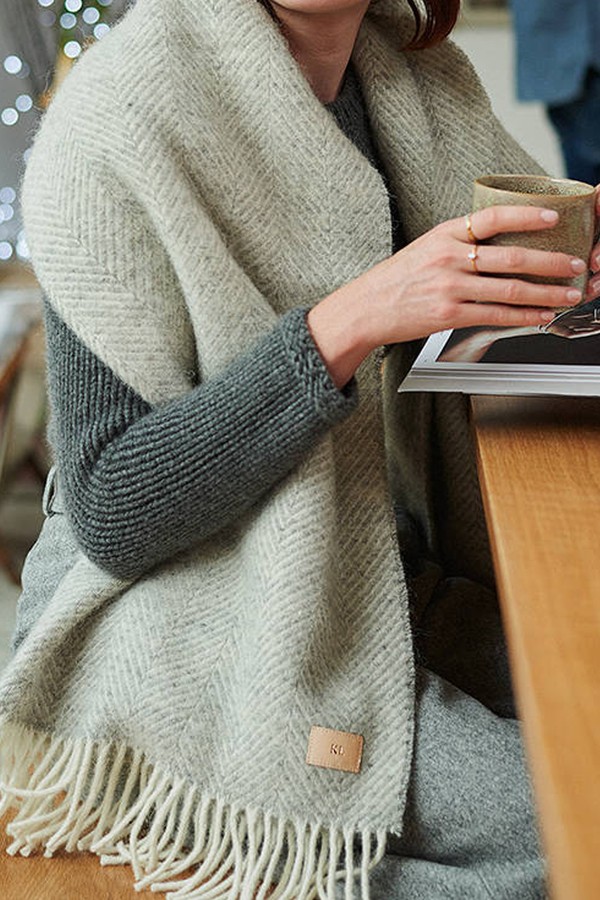 Personalised Lambswool Blanket Scarf