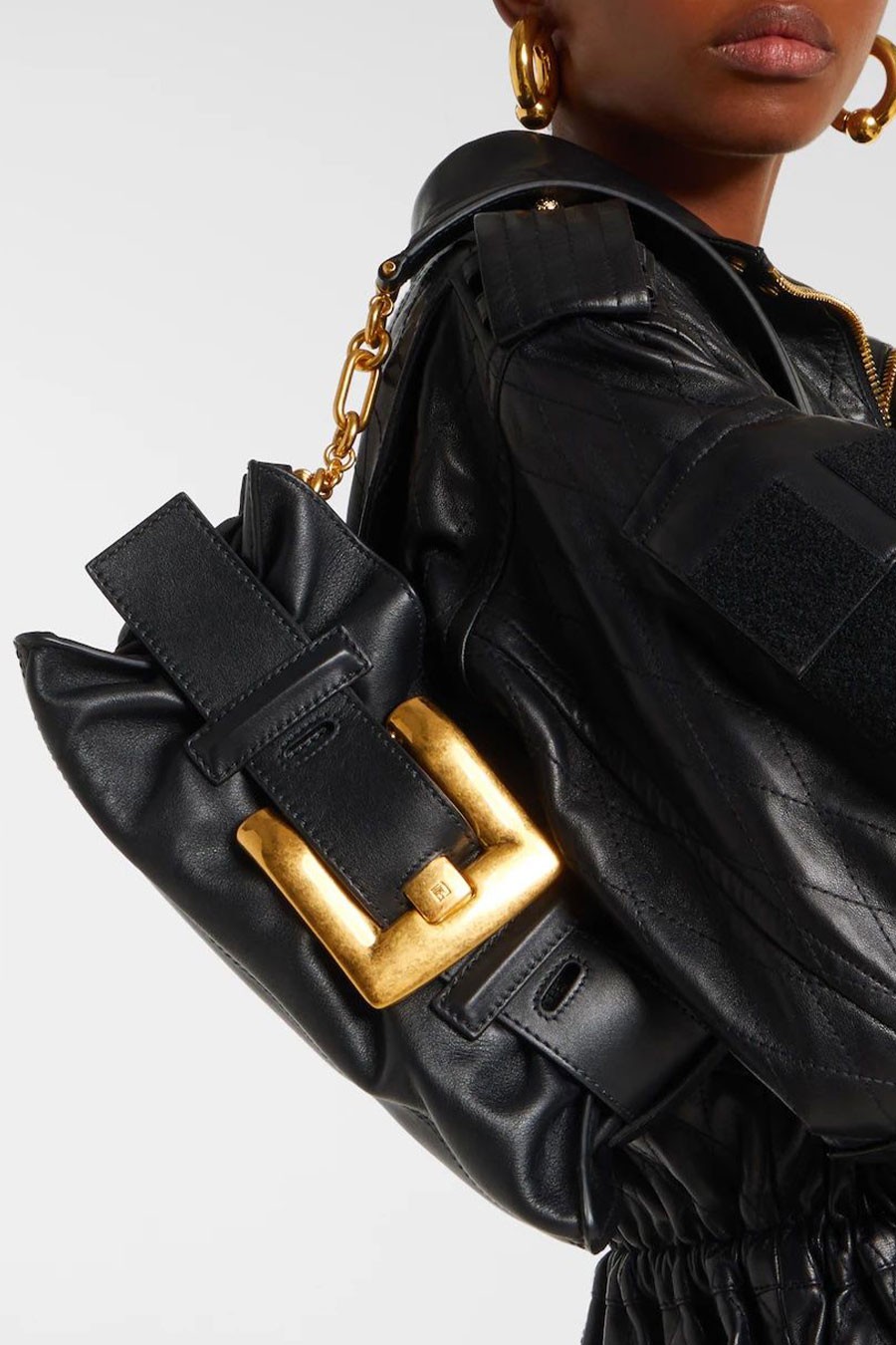 Anthem Mini Leather Shoulder Bag from Balmain